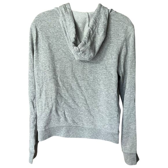 Aeropostale Blue/Pink Logo Graphic Cropped Grey Hoodie Pullover Sz M Y2K - Picture 2 of 10